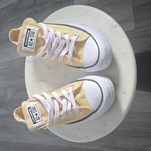 Converse Womens Gold Sneakers